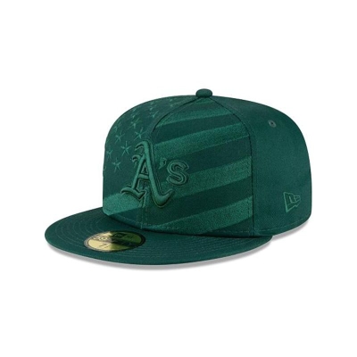 Oakland Athletics Gorra | New Era MLB Wave 59fifty Fitted Cap Mexico - Verdes